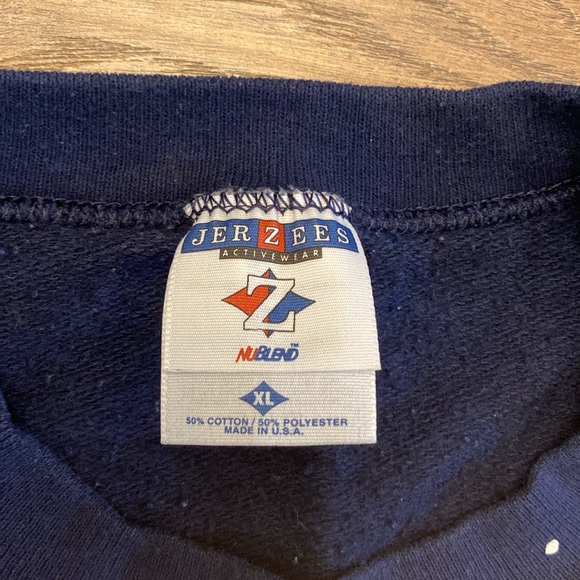 Vintage Reindeer Jingle Bell Santa Puff Paint Handmade Crewneck Sweatshirt XL - Picture 3 of 4